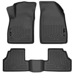Buick Encore Floor Liners - Front/2nd Row - Husky Liners - WeatherBeater - Black - `13-`14